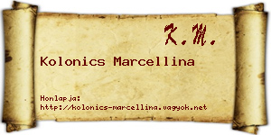 Kolonics Marcellina névjegykártya